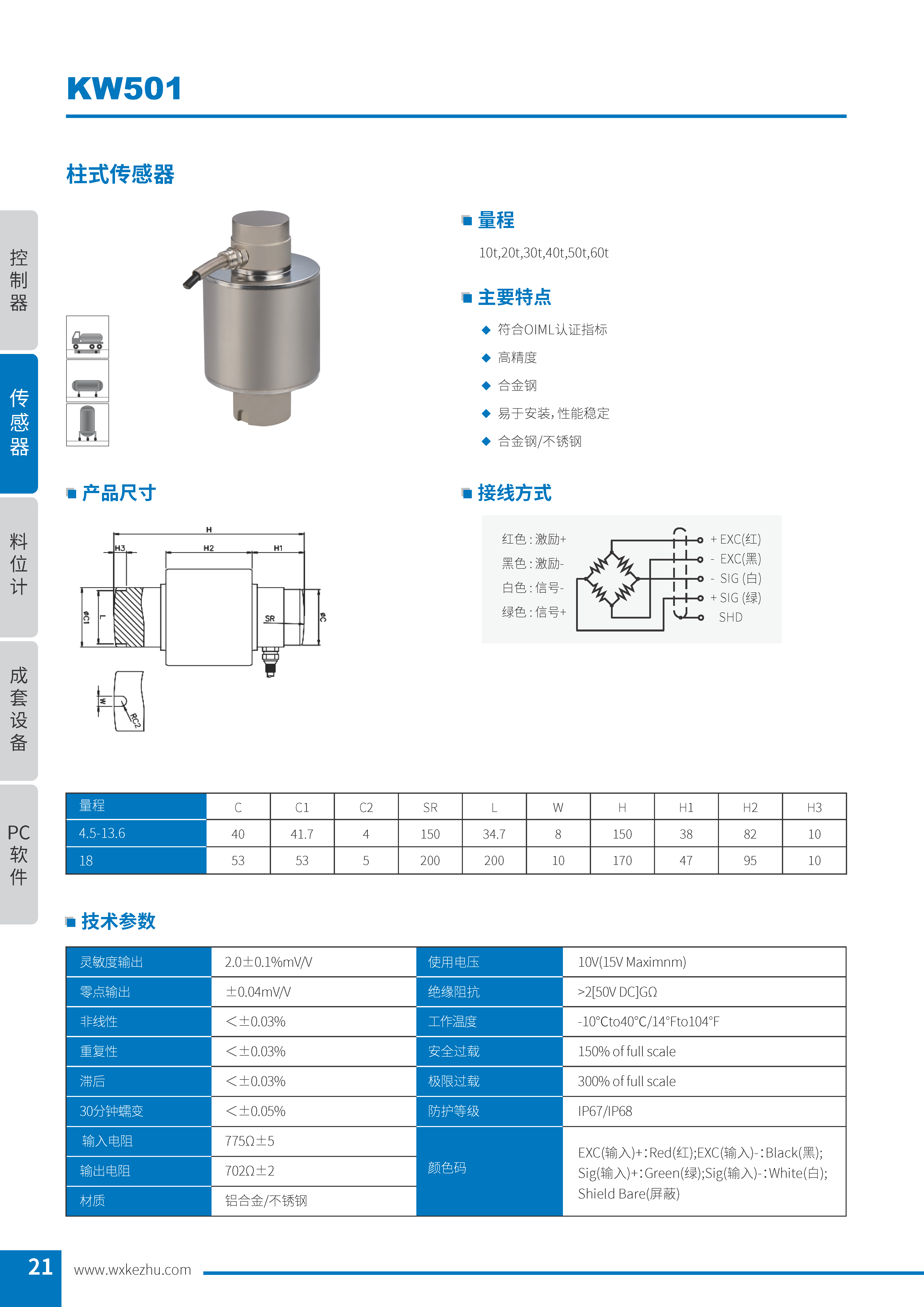 稱(chēng)重傳感器 KW501